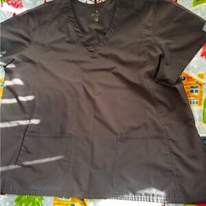 Med Couture Charcoal Scrub Top